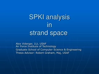 SPKI analysis  in  strand space