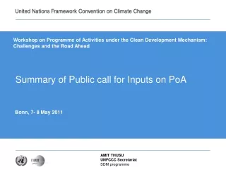 Summary  of Public call for Inputs on PoA