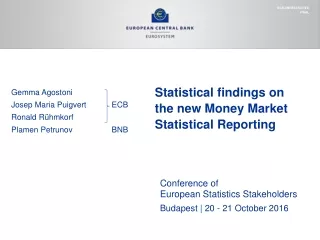 Statistical findings on  the new Money Market Statistical Reporting