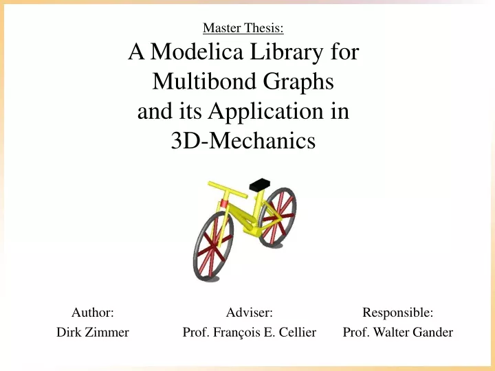 master thesis a modelica library for multibond graphs and its application in 3d mechanics