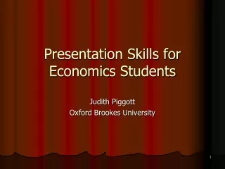 Presentation Skills for Economics Students