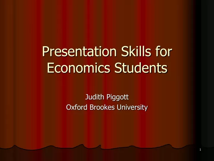 presentation skills for economics students
