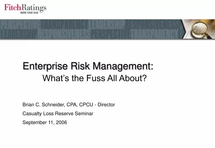 enterprise risk management what s the fuss all about