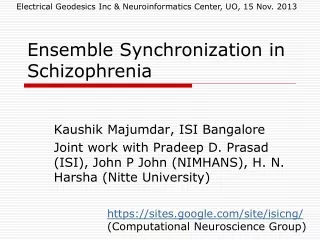 Ensemble Synchronization in Schizophrenia