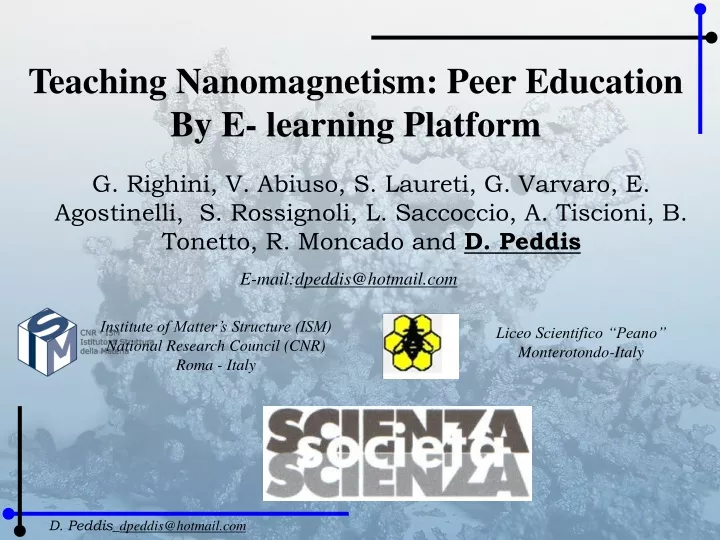 teaching nanomagnetism peer education