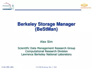 Berkeley Storage Manager  (BeStMan) Alex Sim Scientific Data Management Research Group