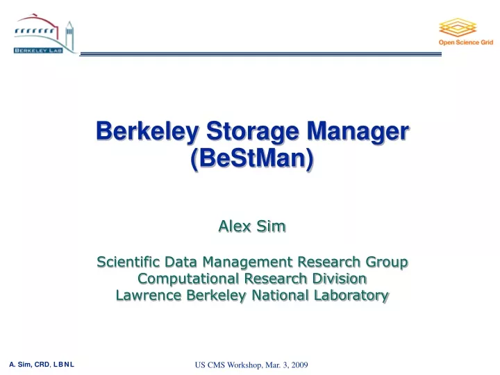 berkeley storage manager bestman alex