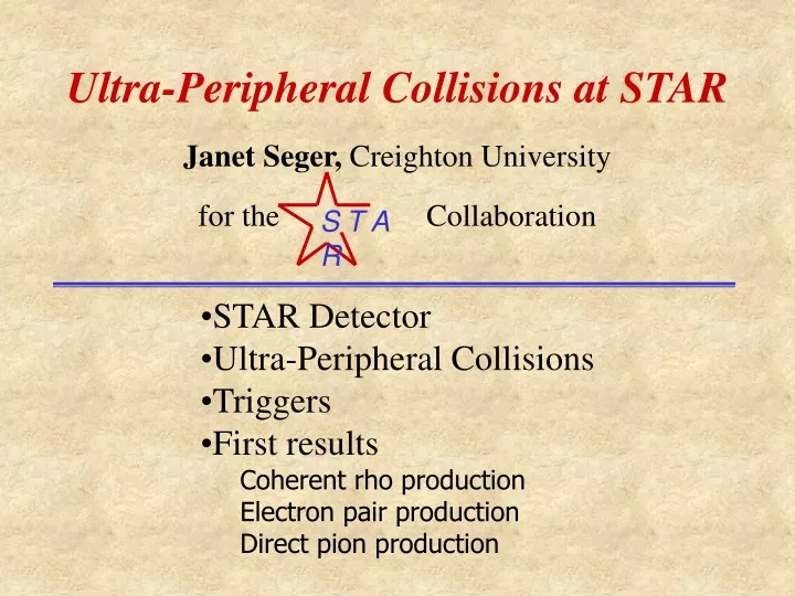 ultra peripheral collisions at star