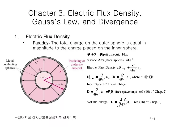 chapter 3 electric flux density gauss s law and divergence