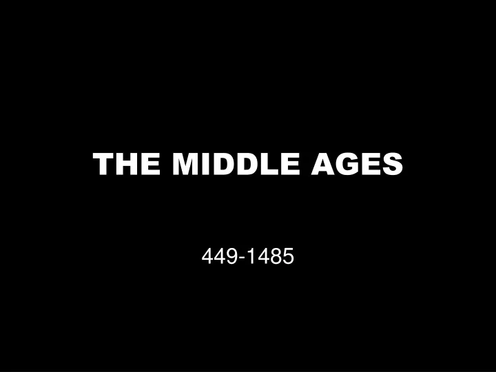 the middle ages