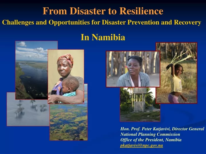 from disaster to resilience challenges