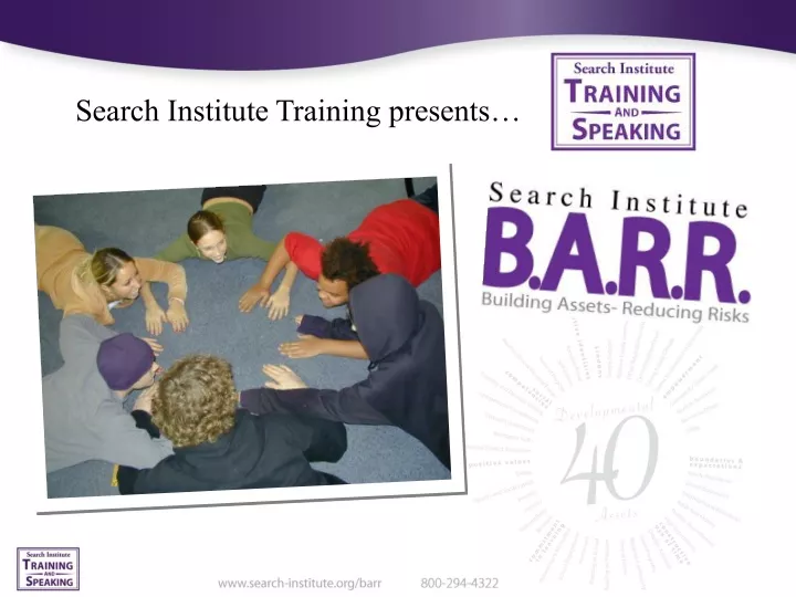 search institute training presents