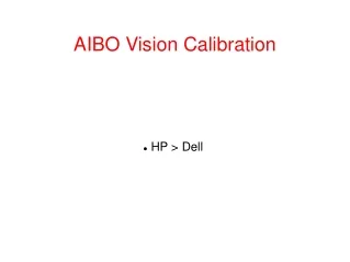 AIBO Vision Calibration