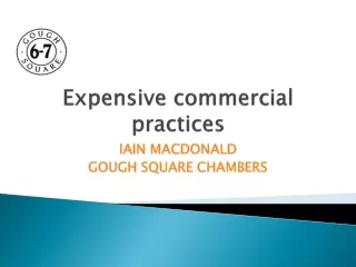 Expensive commercial practices