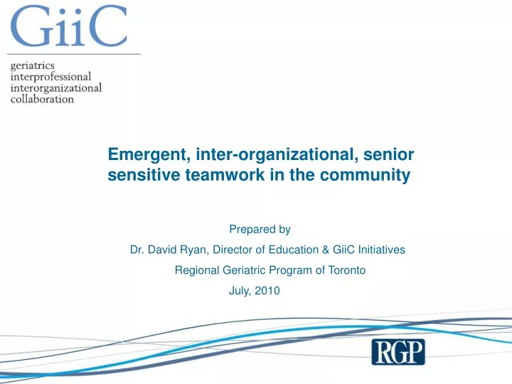 emergent inter organizational senior sensitive