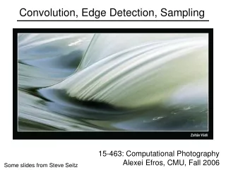 Convolution, Edge Detection, Sampling