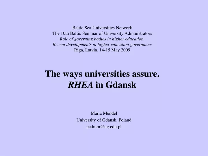 maria mendel university of gdansk poland pedmm@ug edu pl