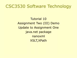 CSC3530 Software Technology