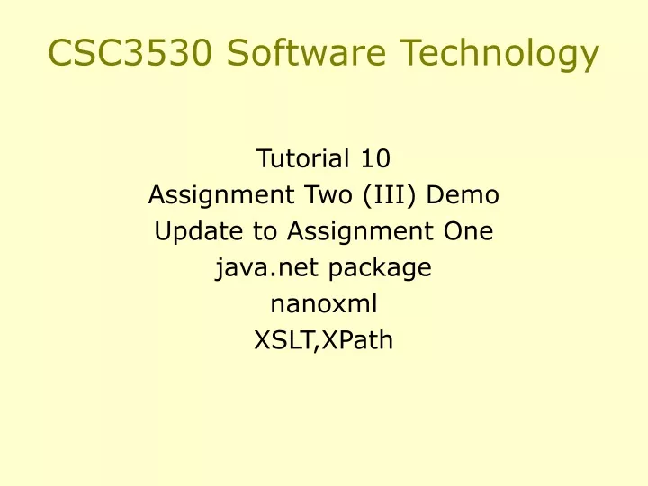 csc3530 software technology