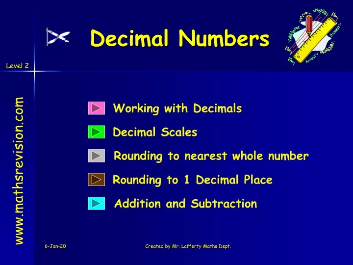 2.1 Rounding, Comparing, & Estimating Decimals 