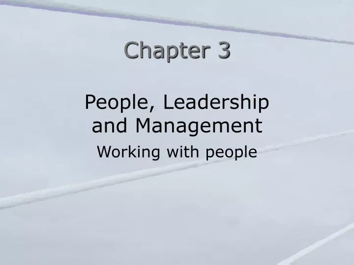 people leadership and management