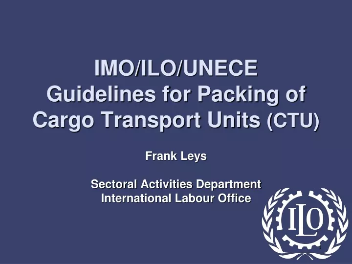 imo ilo unece guidelines for packing of cargo