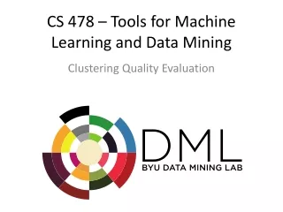 CS 478 – Tools for Machine Learning and Data Mining