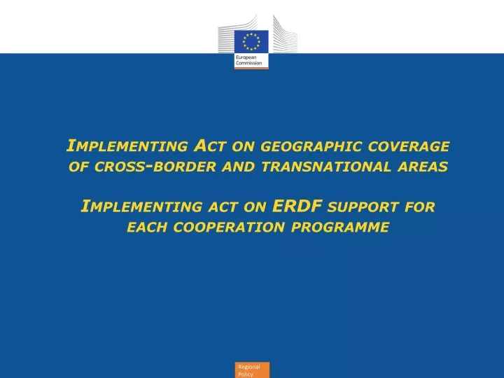 implementing act on geographic coverage of cross