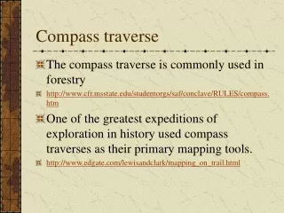 Compass traverse