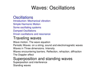 Waves: Oscillations