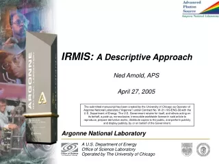 IRMIS:  A Descriptive Approach