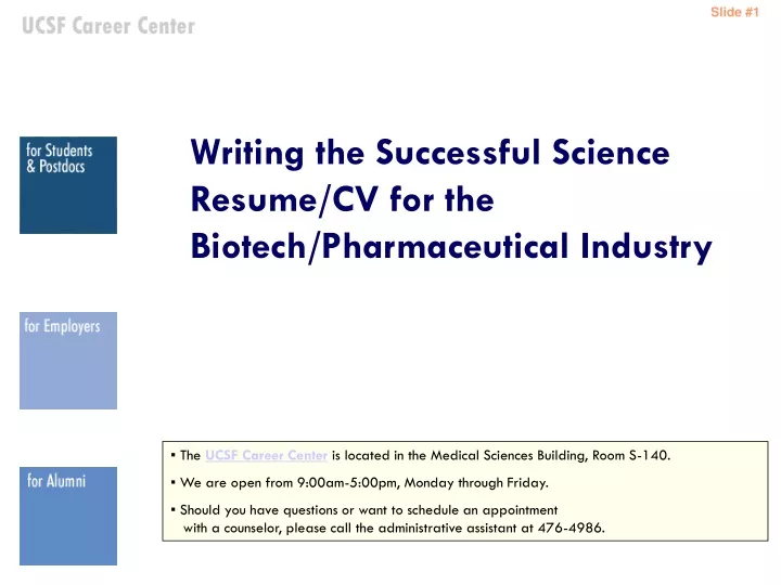 writing the successful science resume