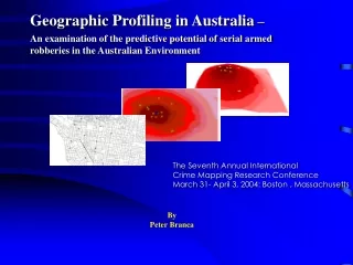 Geographic Profiling in Australia  –