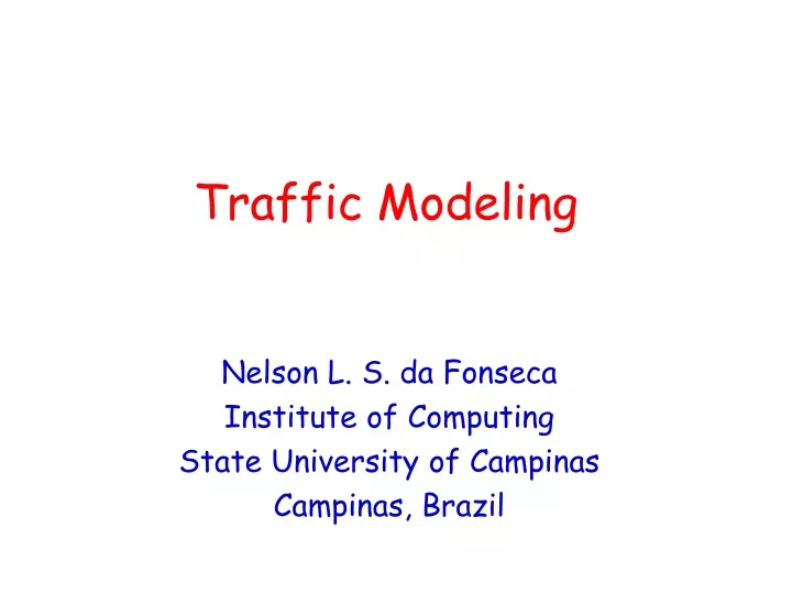 traffic modeling