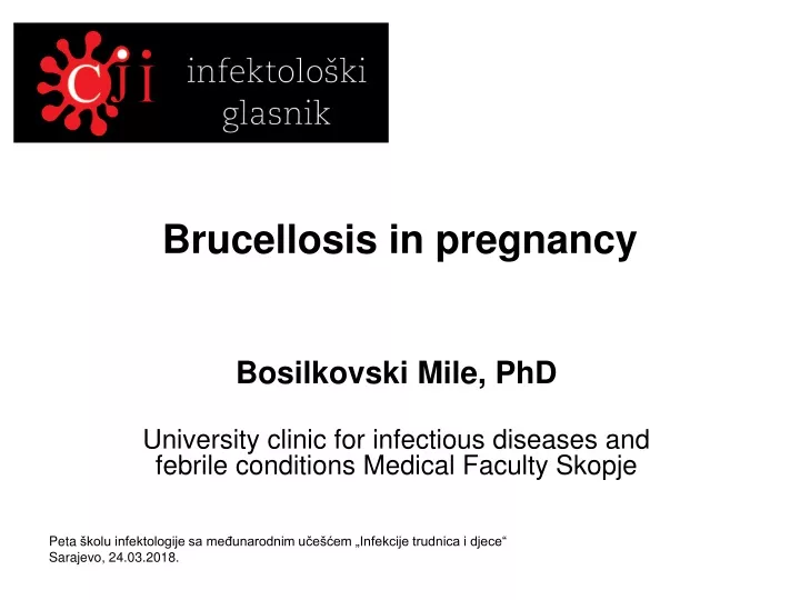 brucellosis in pregnancy