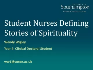 Student Nurses Defining Stories of Spirituality