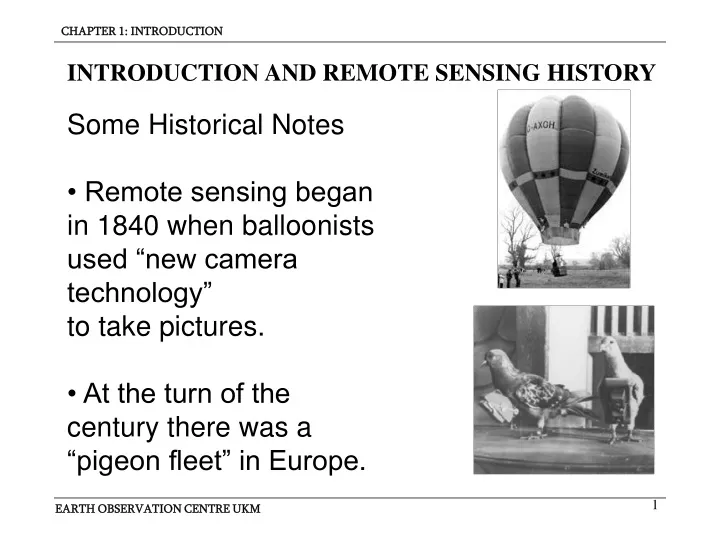 introduction and remote sensing history