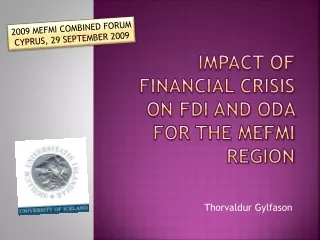 Impact of Financial Crisis on FDI and ODA for the MEFMI region