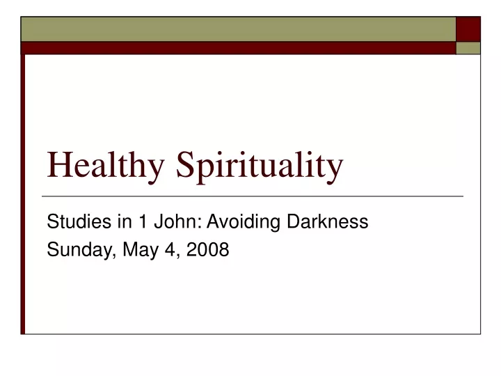 healthy spirituality