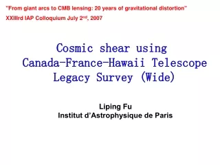 Cosmic shear using  Canada-France-Hawaii Telescope  Legacy Survey  (Wide)