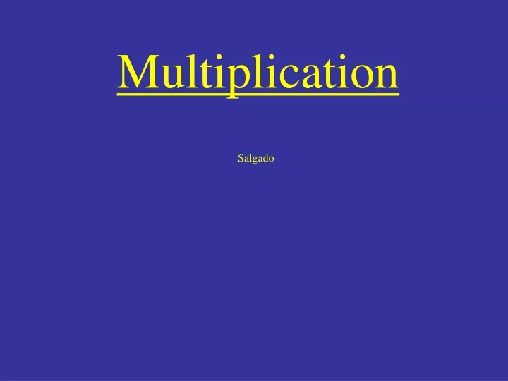 PPT - Multiplication PowerPoint Presentation, Free Download - ID:9646222