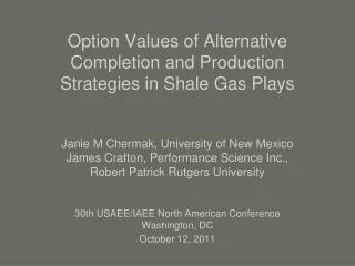 Shale Gas Plays
