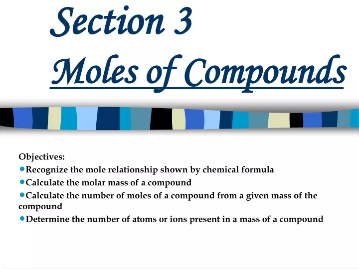 section 3 moles of compounds