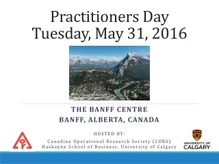 Practitioners Day Tuesday, May 31, 2016