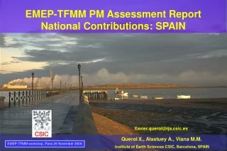 EMEP-TFMM PM Assessment Report National Contributions: SPAIN
