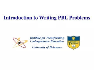 Introduction to Writing PBL Problems