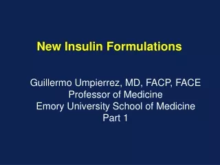 new insulin formulations