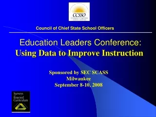 Education Leaders Conference: Using Data to Improve Instruction