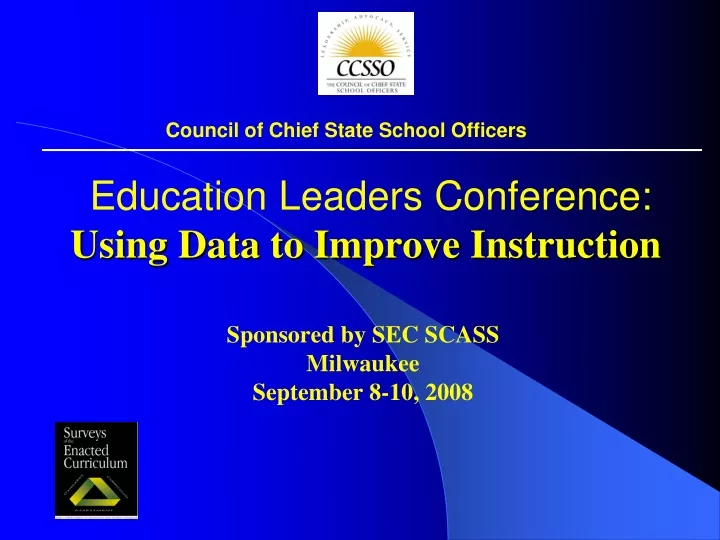 education leaders conference using data to improve instruction
