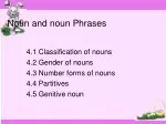 Noun and noun Phrases